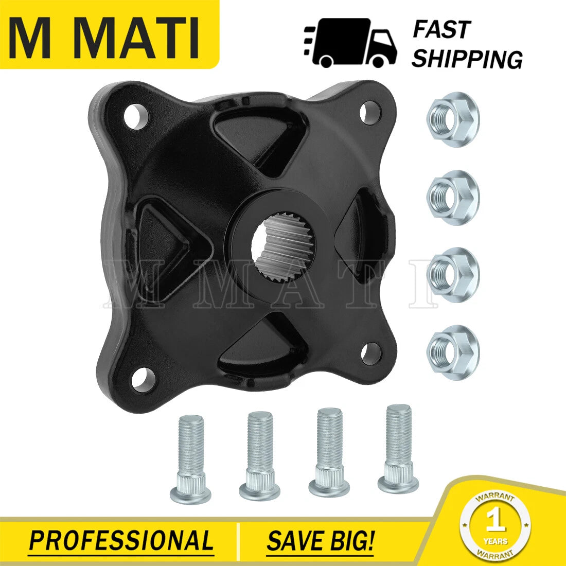 Rear Right Wheel Hub & Studs Nuts Kit for Polaris Magnum 330 (2003–2006)