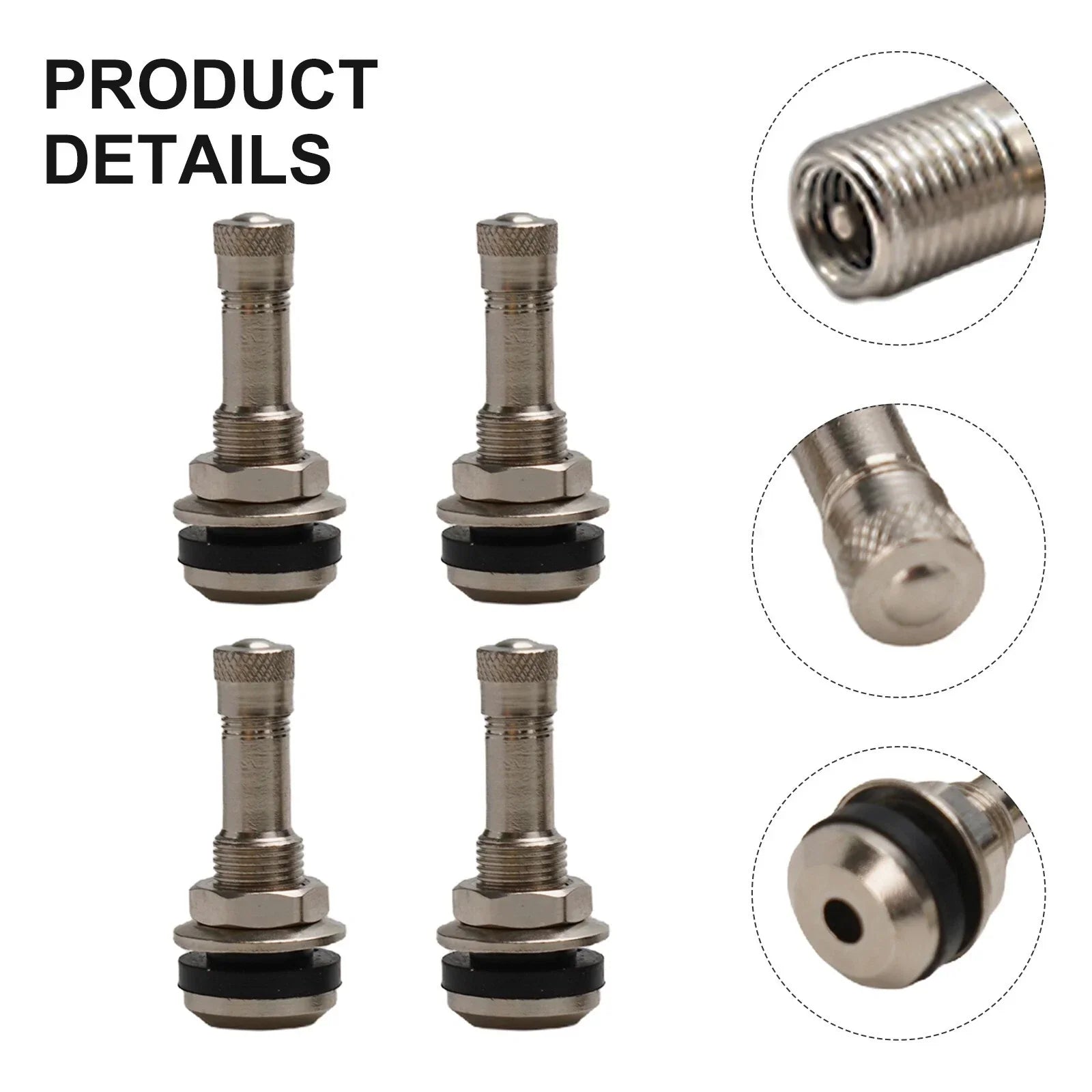 4pcs TR416 Chrome Tubeless Bolt-In Valve Stems