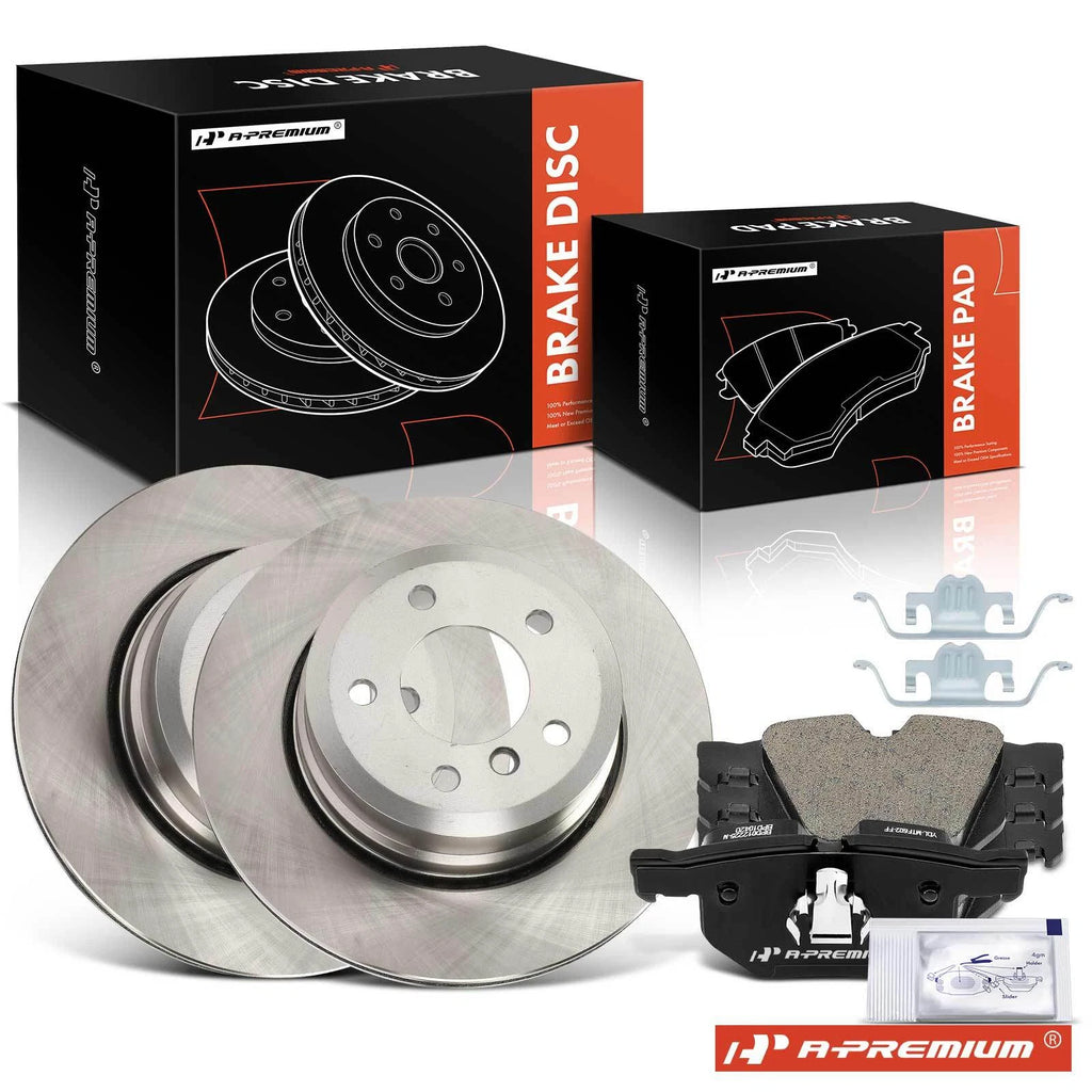 Rear Disc Brake Rotors & Ceramic Pads for BMW 525xi 2006–2007