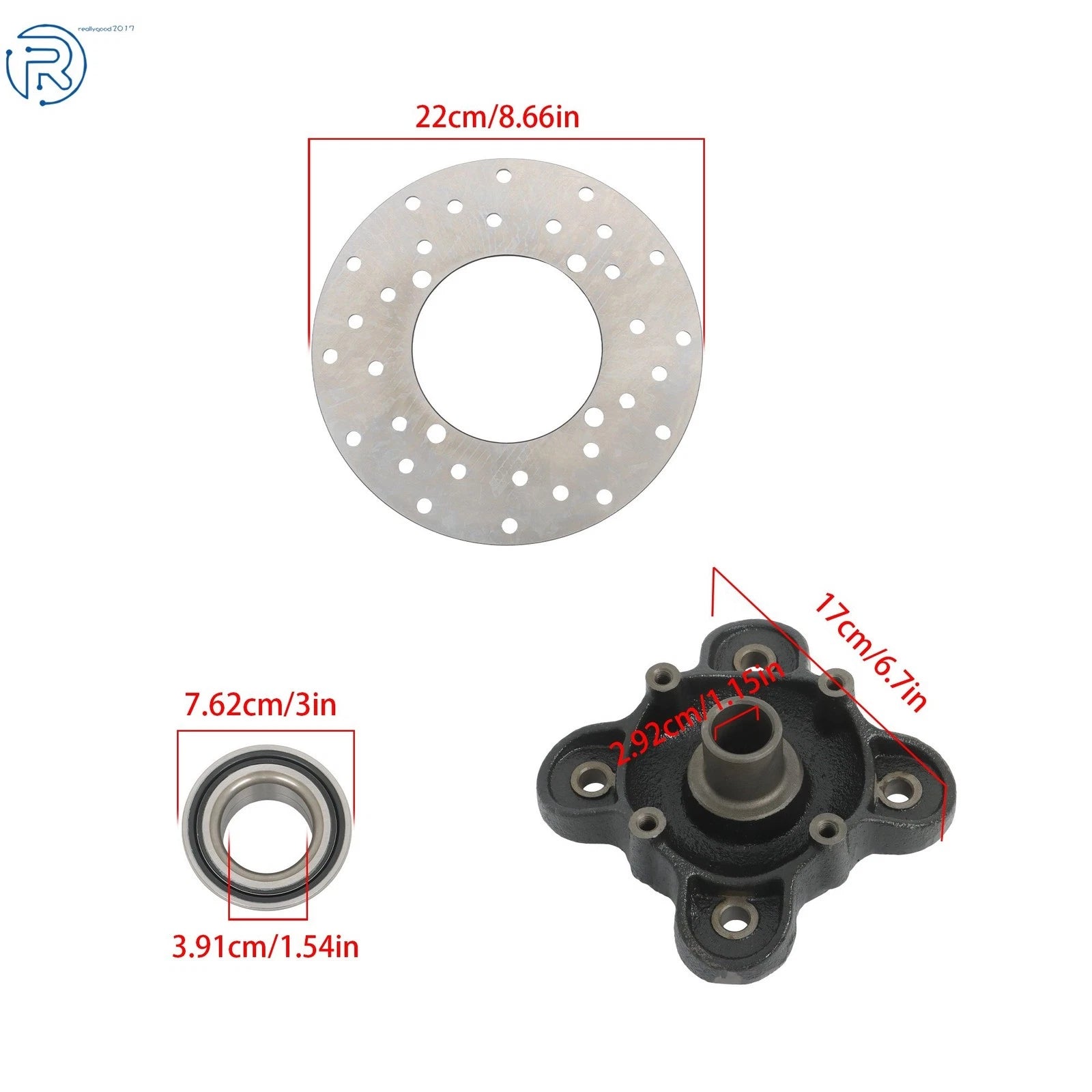 Rear Brake Rotor Bearing Stud Kits for Polaris Ranger 570/900 XP/Crew (2015–2016)