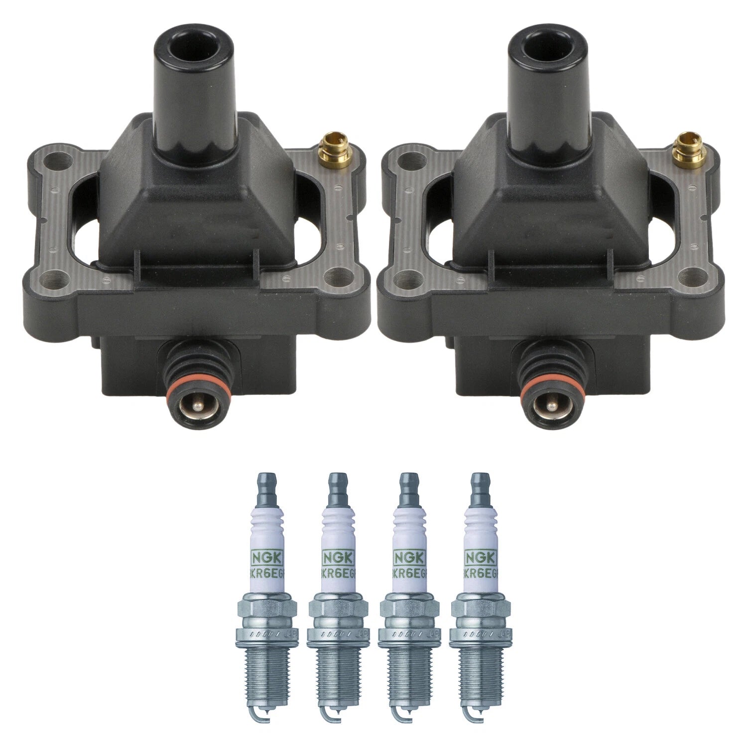 Set of 2 Ignition Coils & 4 G-Power Spark Plugs for Mercedes W202 C230 (1997–1998)