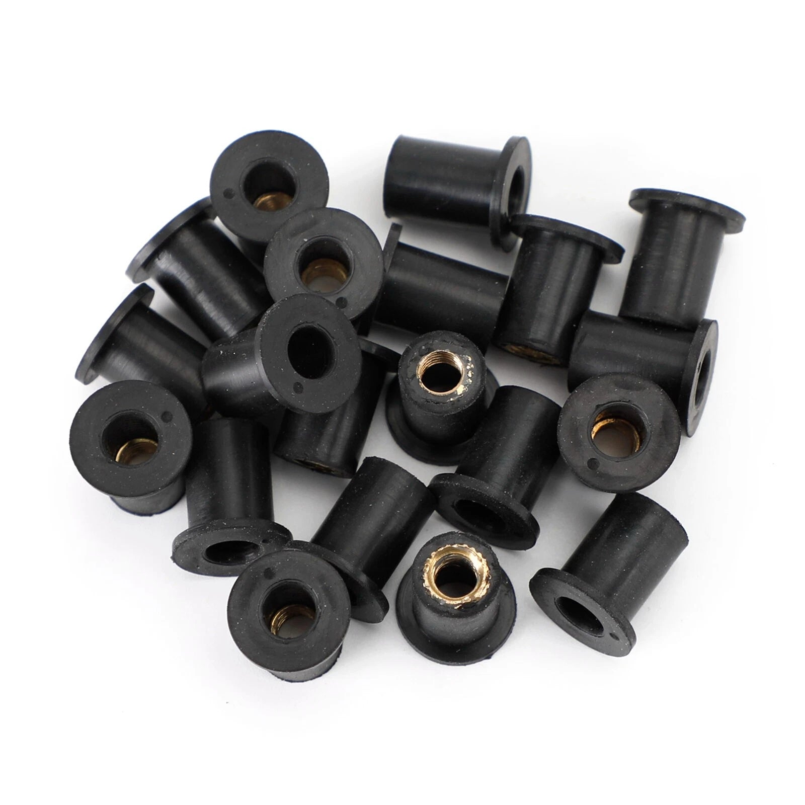 Pack of 20 M5 Rubber Well Nuts for Fairing & Screen Fixing (10mm Hole)