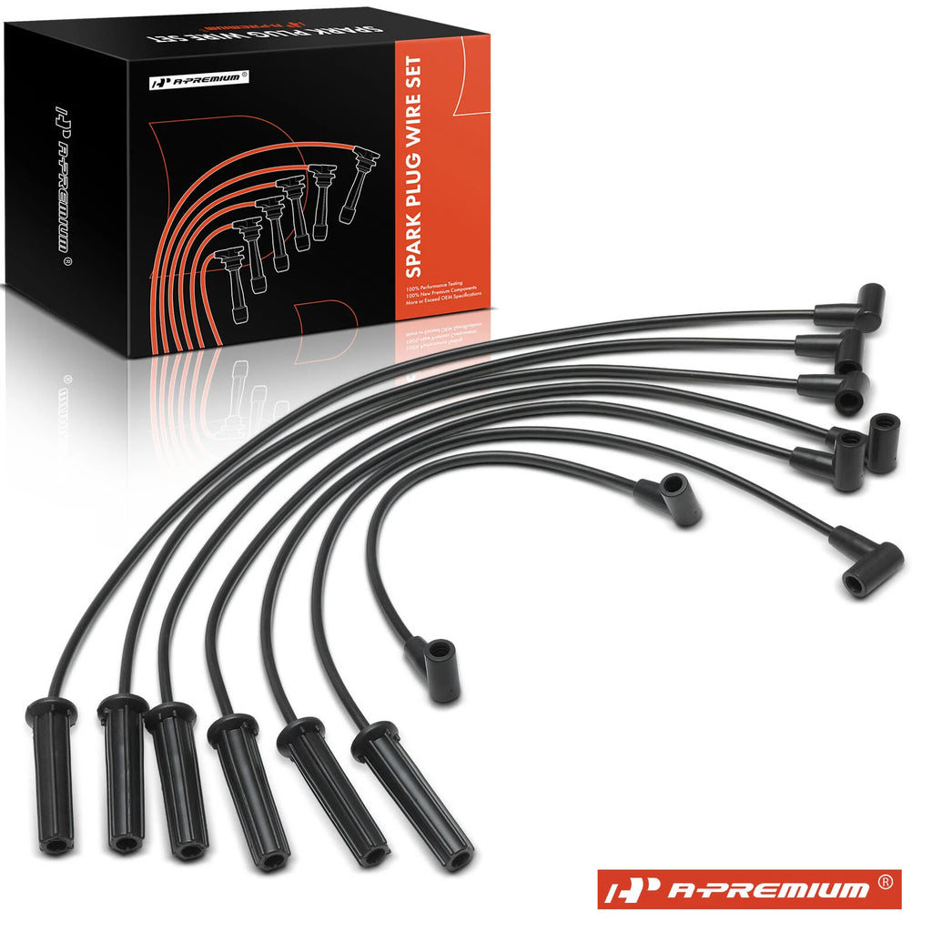 7x Spark Plug Wire Set for Chevy Camaro Jeep Cherokee (1990–2002)