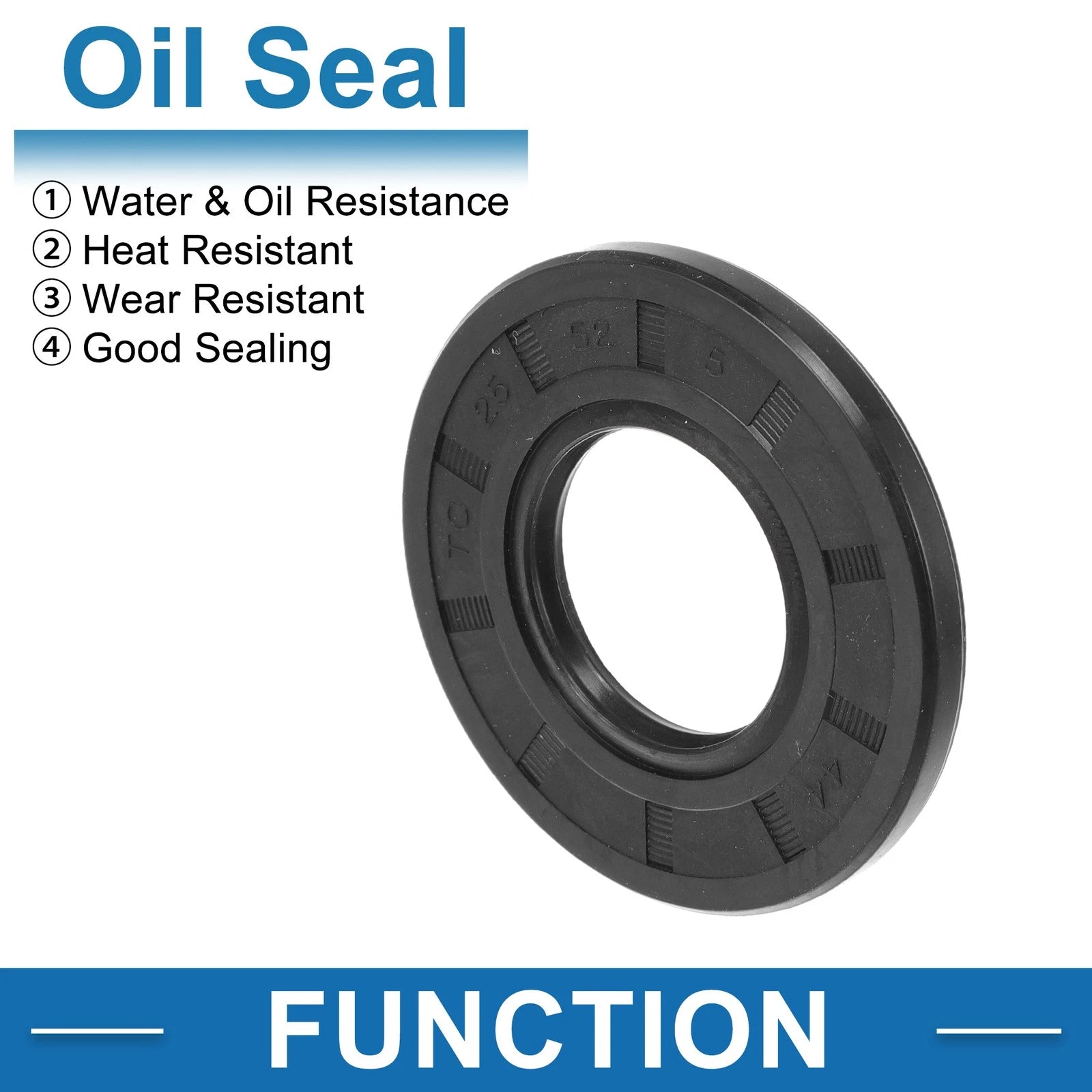 Set of 5 Oil Seal Rotary Shaft Seal Nitrile Rubber 25x52x5mm