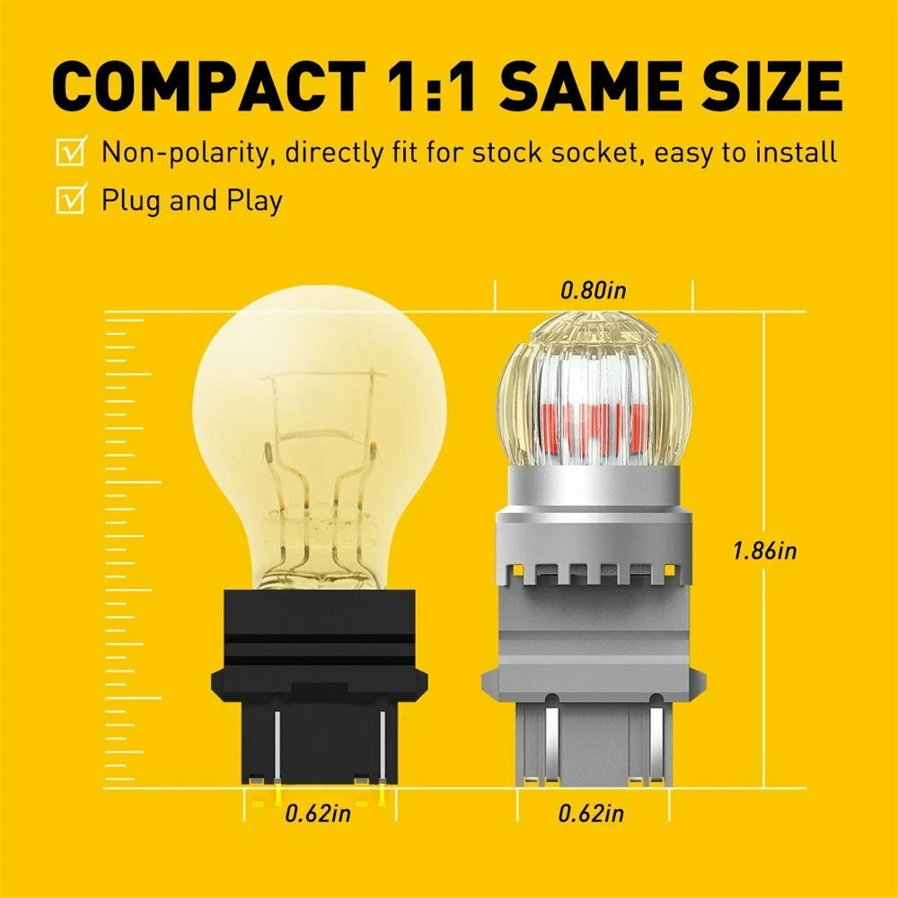2X LED Brake Stop Tail Light Bulbs for Make Model (YYYY–YYYY)
