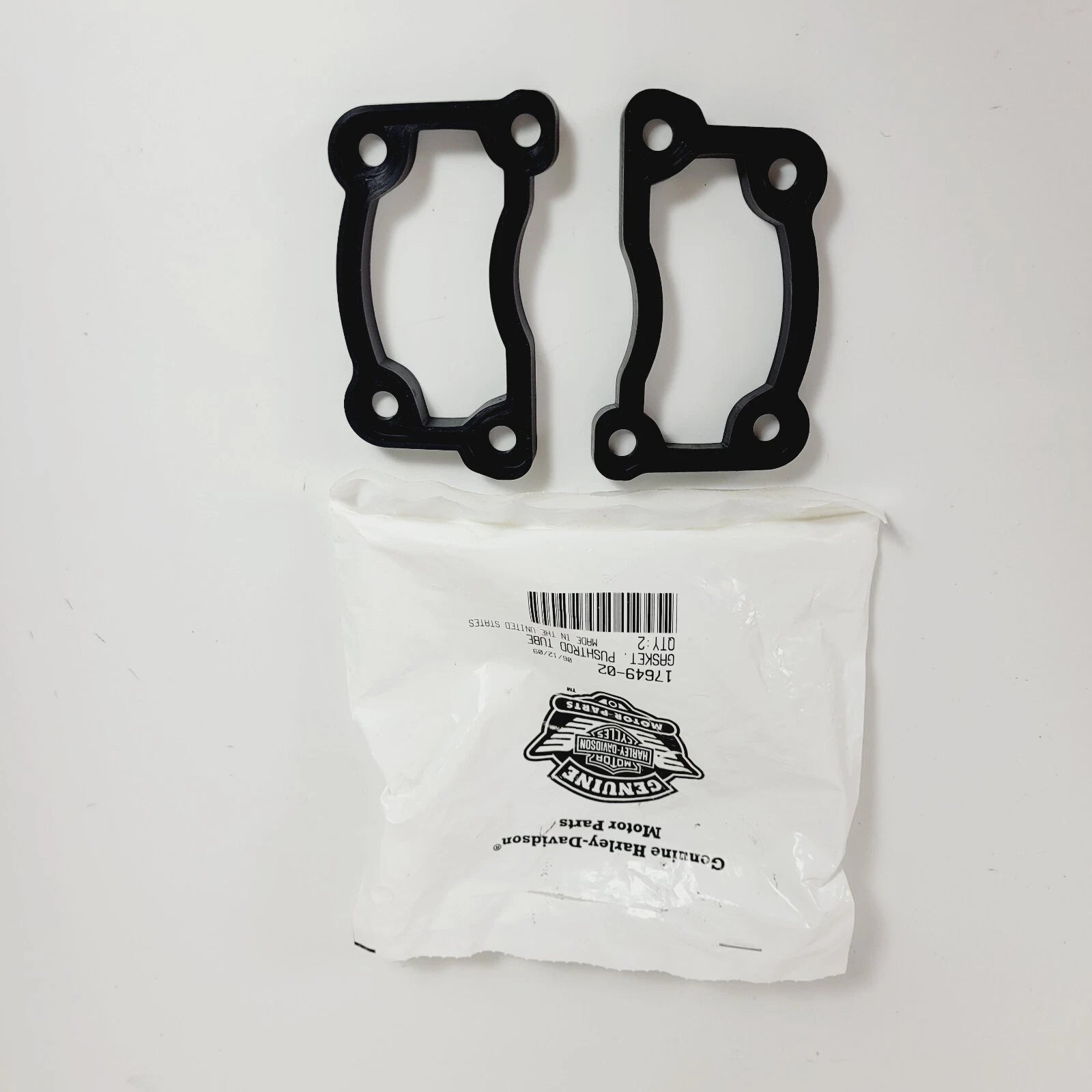 Set of 2 Lower Rear Pushrod Tube Gaskets for Buell XB (2003–2010) 17649-02