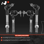Set of 4 Front Inner & Outer Tie Rods for Ford F-150 F-250 Expedition (1997–2021)