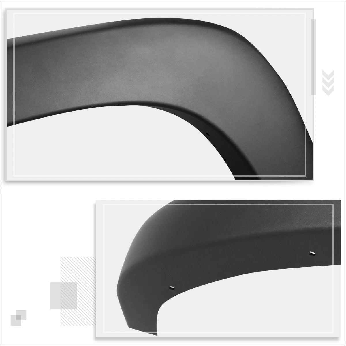 Set of 4 Wheel Fender Flares for 1999–2007 Silverado/Sierra Fleetside Black