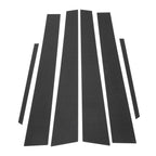Set of 6 Door Pillar Window Trim for Lexus ES (1997–2001) Carbon Fiber Black