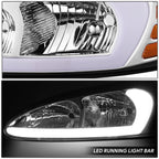 Chrome Housing Amber Corner 3D LED DRL Headlights for Pontiac Grand Prix (2004–2008)