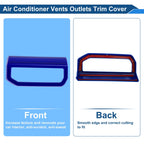 Set of 2 Air Condition Outlet Vent Trim Cover Frame for Toyota Tacoma (2024–2025) Blue