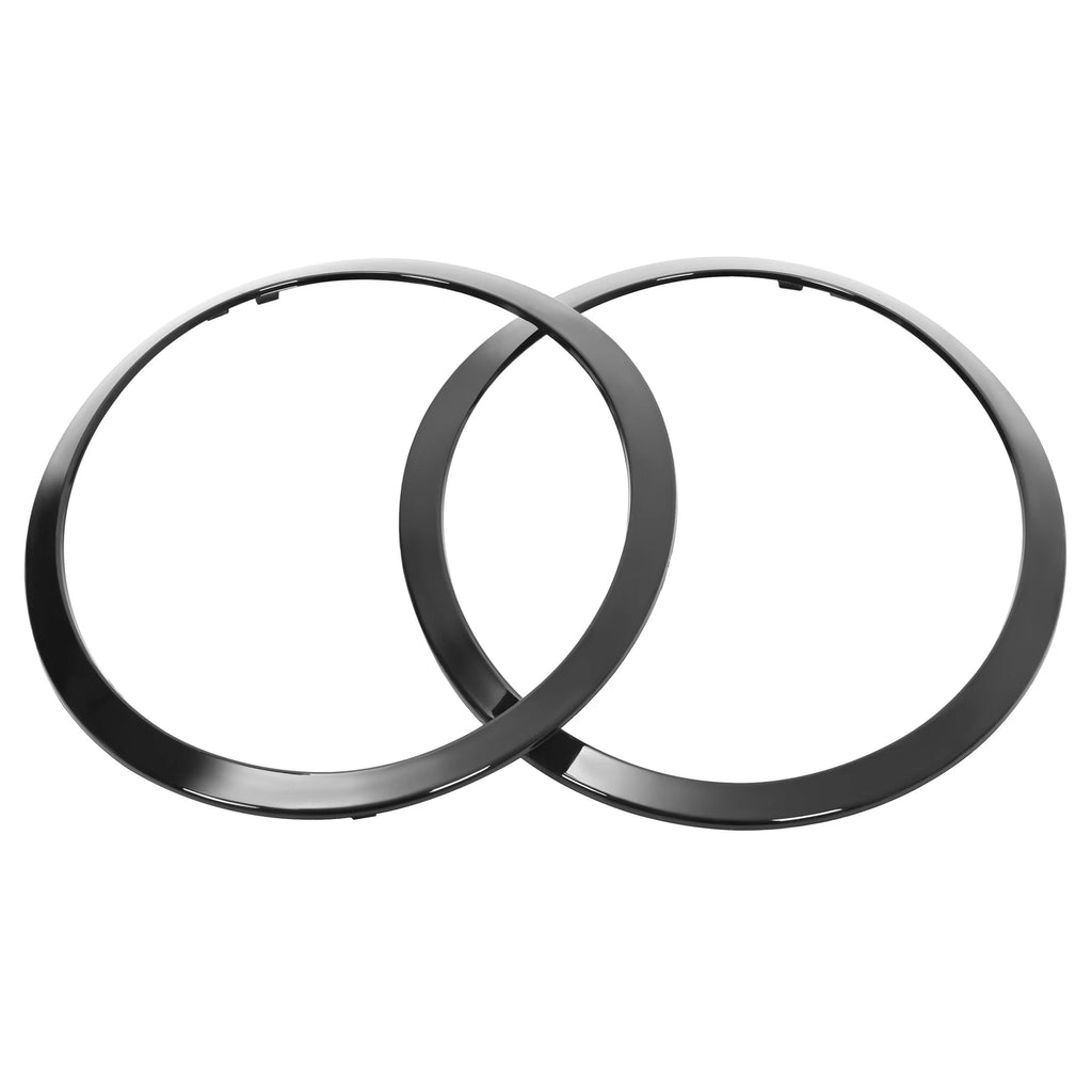 2X Black Headlight Bezel Trim Ring Cover for Mini Cooper R55 R56 (2007-2015)