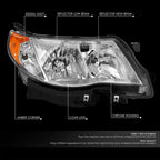 Chrome Amber Headlight Assembly for Subaru Forester (2009–2013)