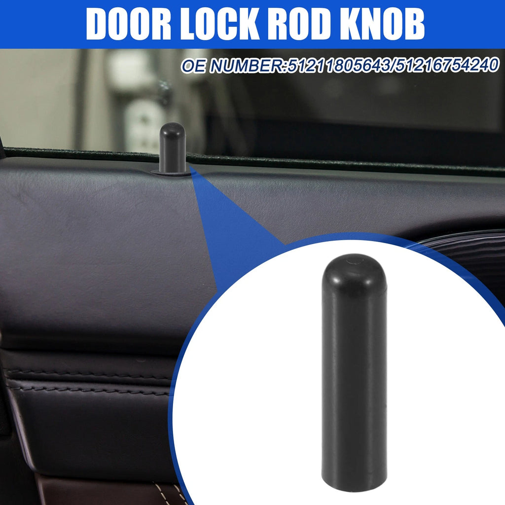 Door Lock Rod Knob Black for BMW 328i (2007–2013) 51211805643/51216754240
