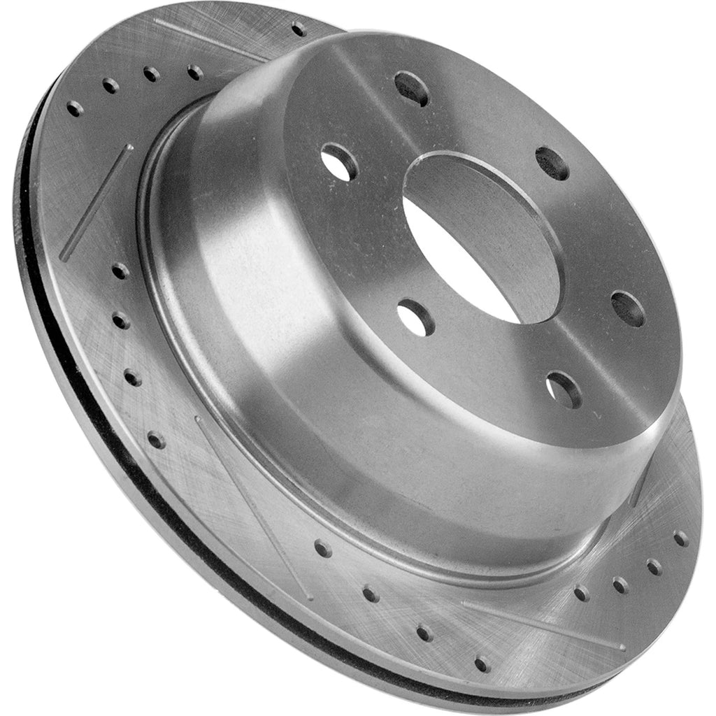 Set of 2 Cross-Drilled Slotted Disc Brakes for GMC Yukon XL 1500 (2000–2002)