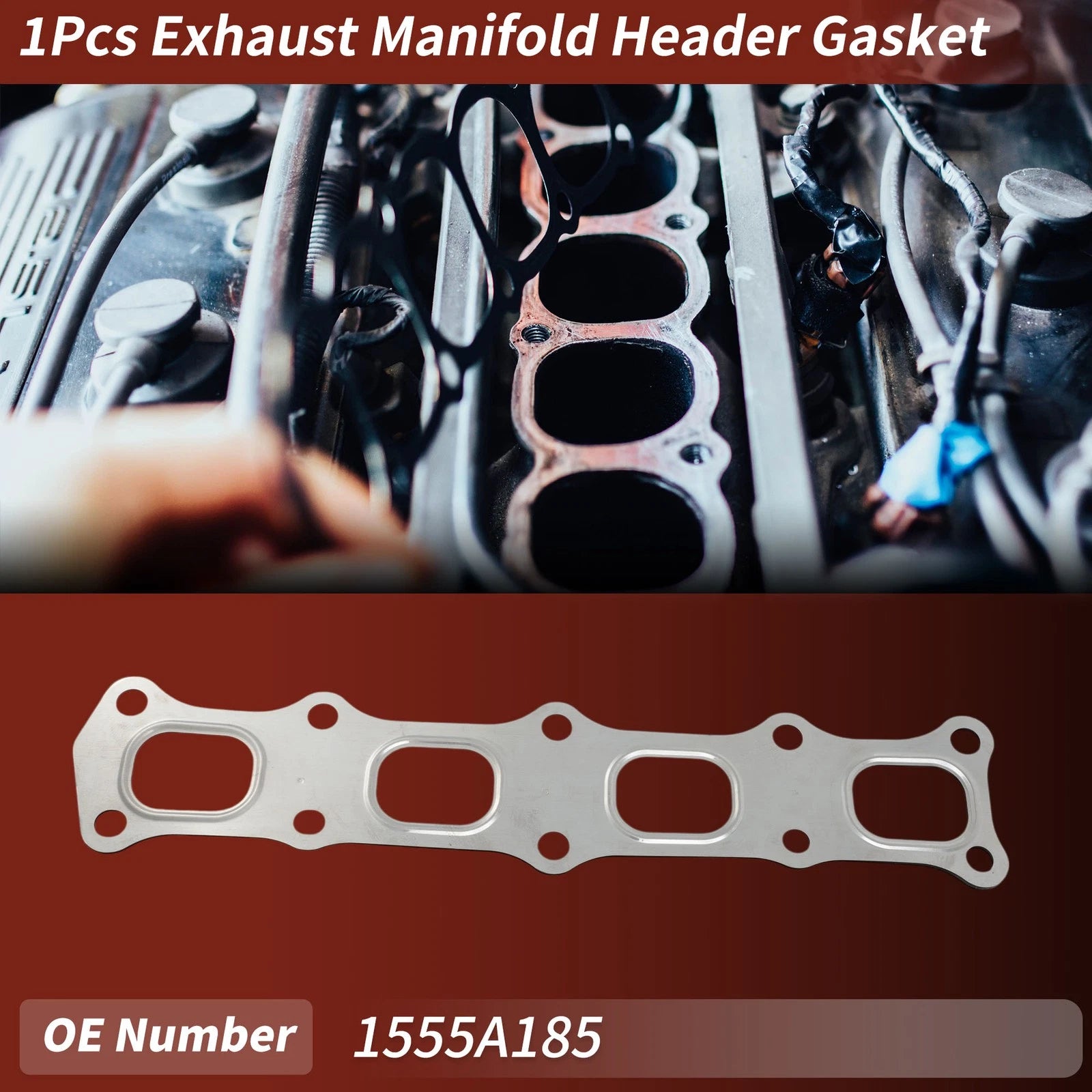 1 Pc Exhaust Manifold Header Gasket for Mitsubishi Outlander (2008–2010) No. 1555A185