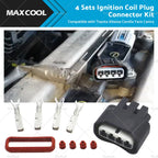 Set of 4 Ignition Coil Plug Connector Kit for Toyota Yaris (2006–2011) 90980-11885