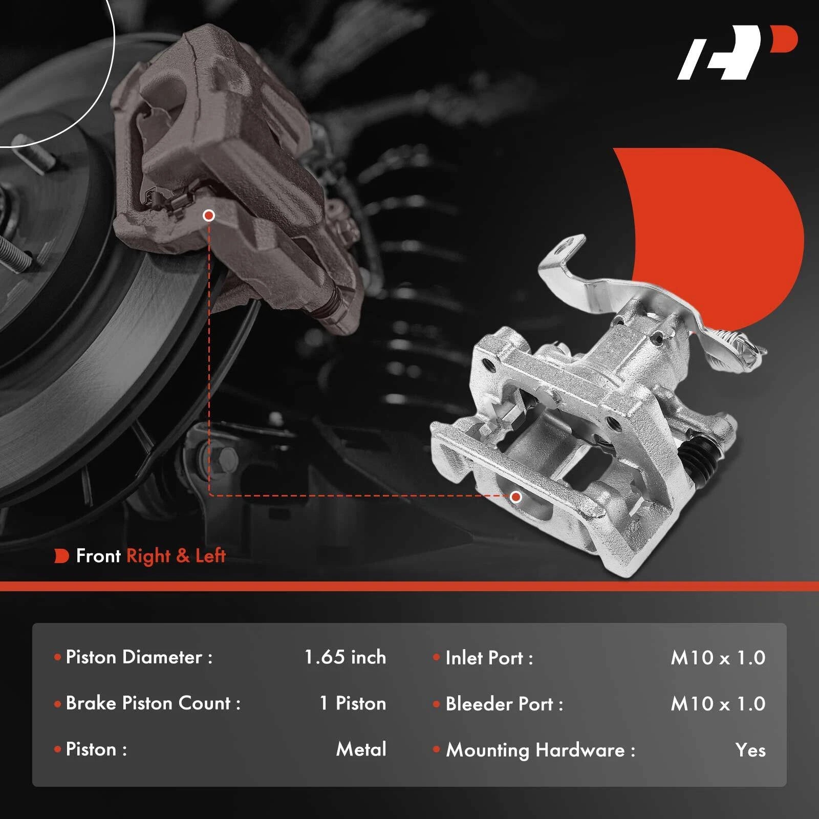 Pair Rear Brake Calipers for Ford Taurus (2008-2009) Taurus X Mercury Sable