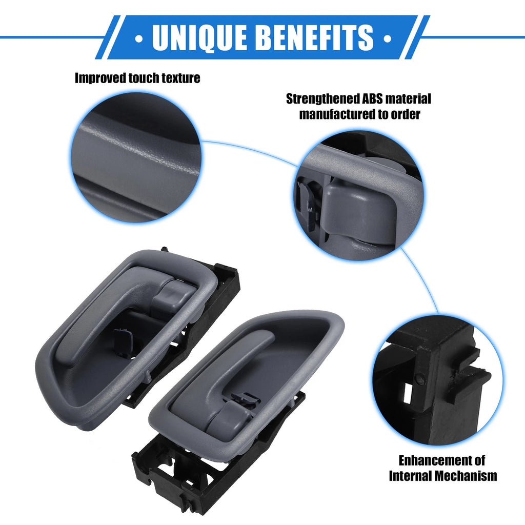 2 Pcs Interior Door Handles for Toyota Sequoia (2004–2007) Gray