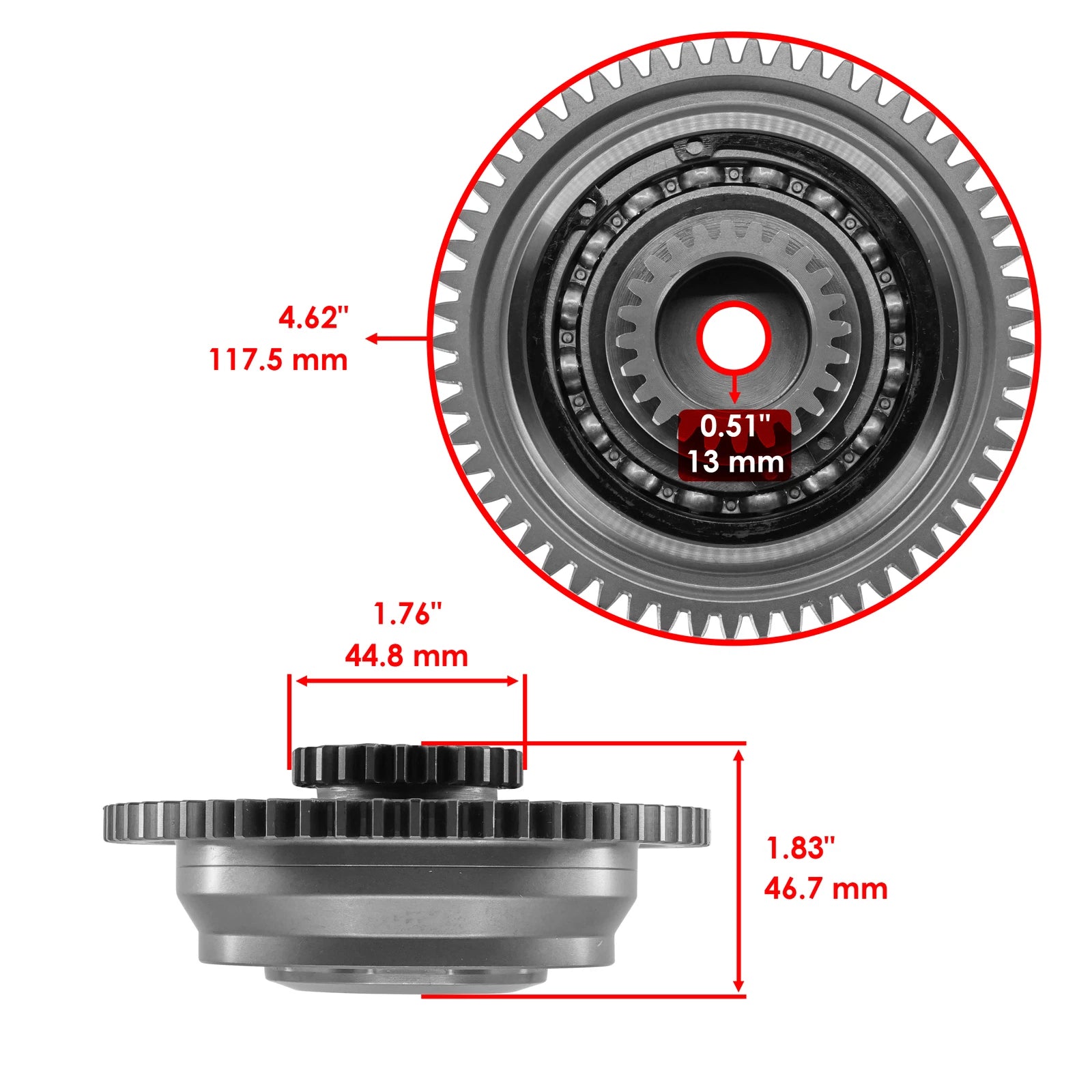 Supercharger Clutch Gear Assembly for Yamaha Waverunner GP1800 GP1800R (2017–2021)