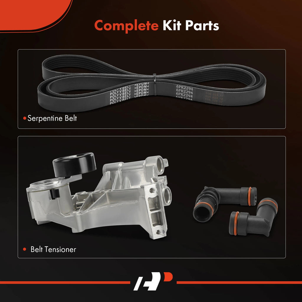 2X Serpentine Belt Drive Component Kit for Chevy Impala Monte Carlo (2000-2005)