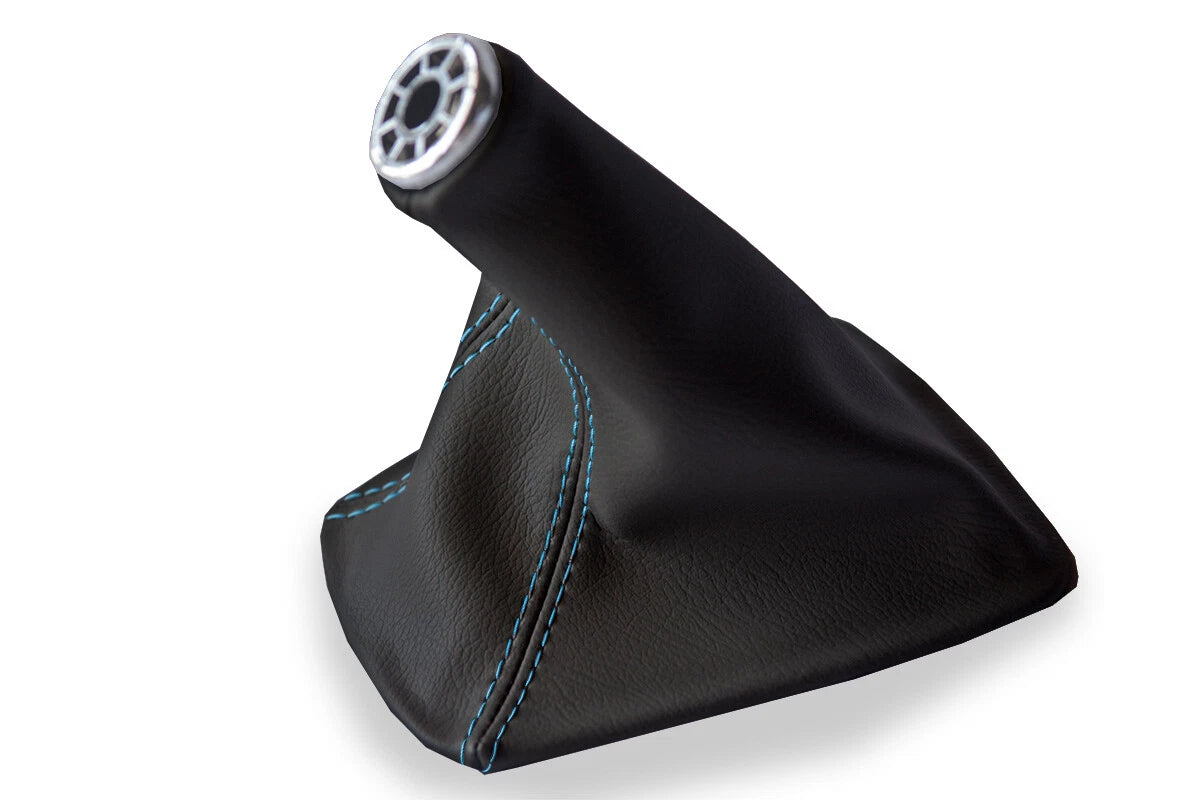 Leather Manual Shift Boot Cover for Toyota Celica (2000–2005) Blue Stitch
