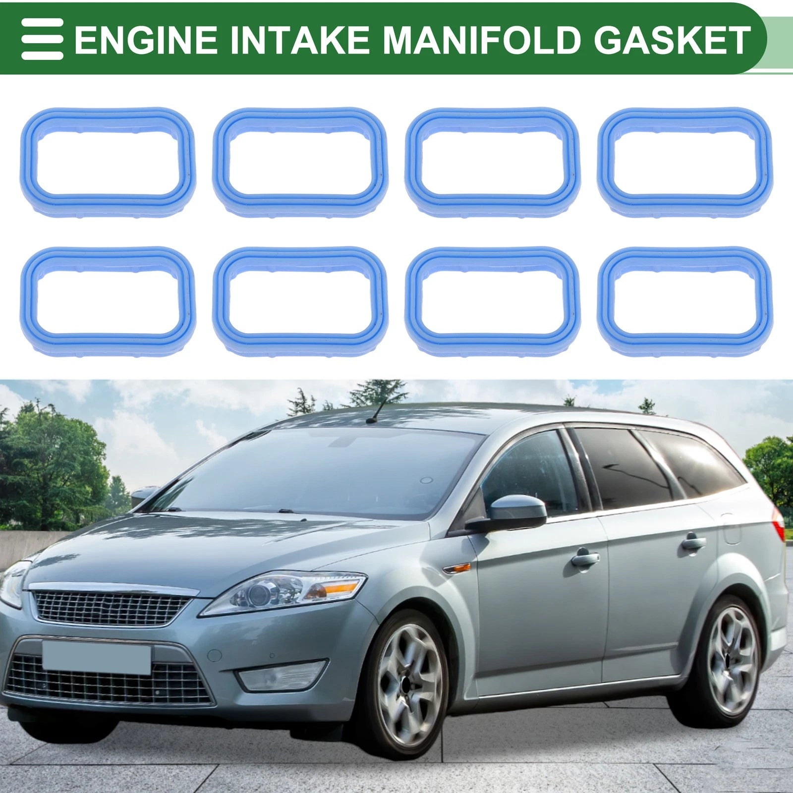 Engine Intake Manifold Gasket for Ford Mondeo III (B5Y) 1138392 Rubber 8 Pcs