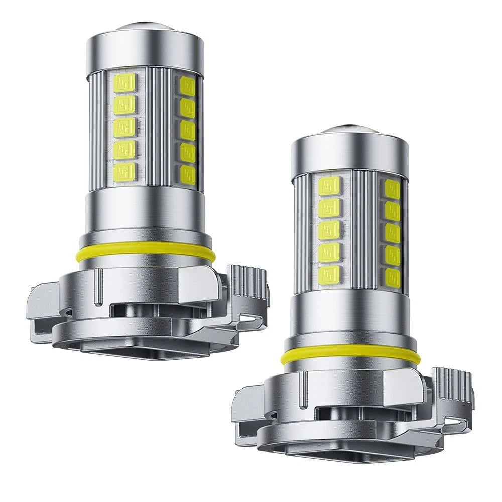 Set of 2 AUXITO 2504 5202 LED Fog Light Bulbs 6500K White 6G26 CANBUS