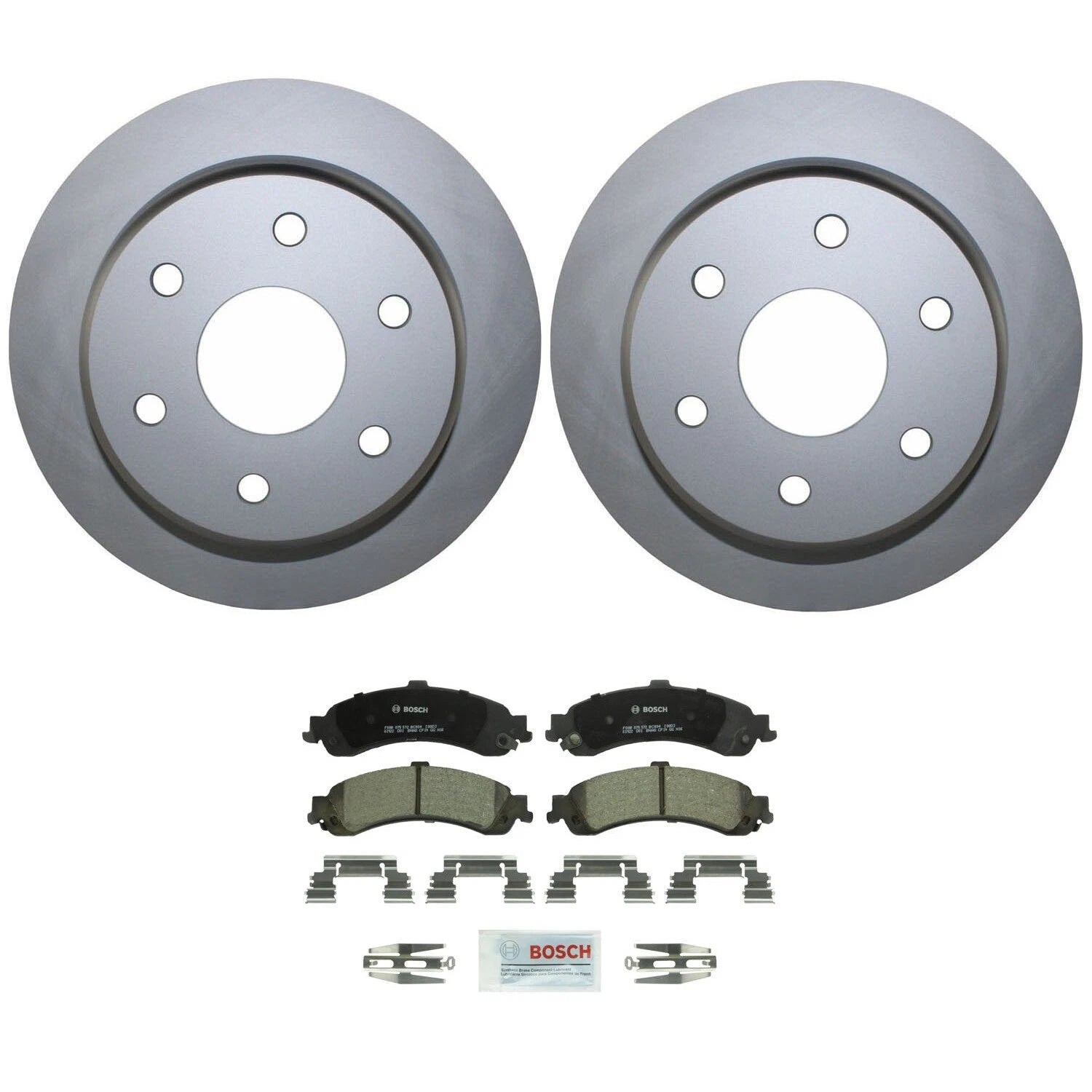 Rear Brake Kit 330mm Disc Rotors & Bosch Ceramic Pads for Cadillac Chevrolet GMC