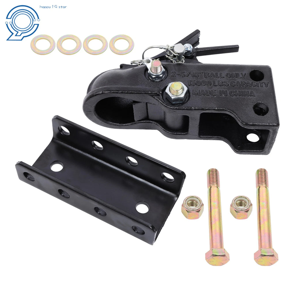 Adjustable Trailer Coupler and Channel Bracket Kit for Trailers (2-5/16")