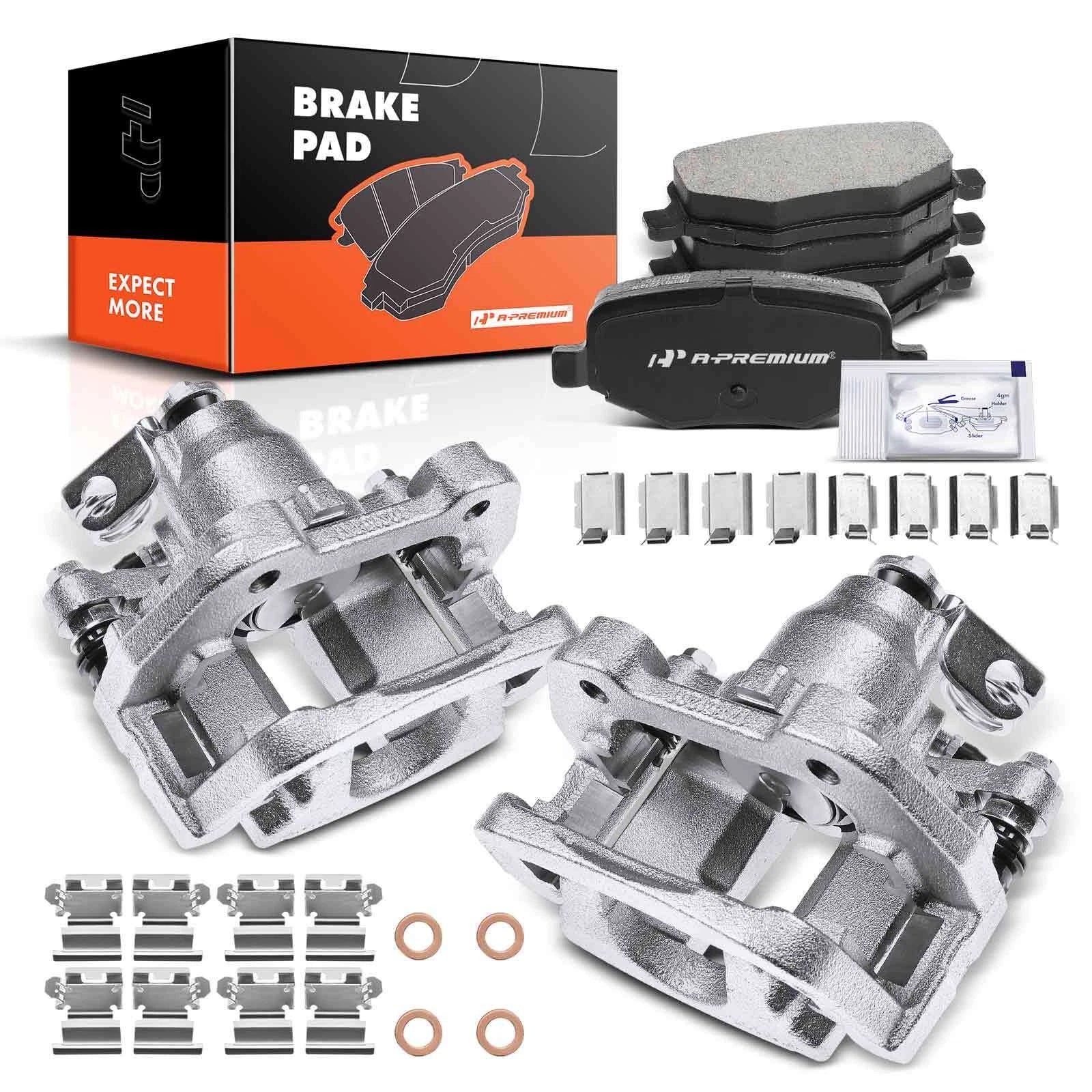 Set of 6 Rear Brake Calipers with Brake Pads for Ford Explorer (2015–2019)