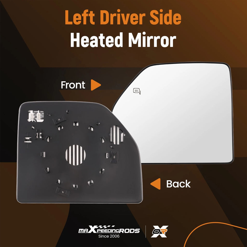 Heated Mirror Glass Upper Driver Side Left for Ford F-150 (2015–2021) FL3Z17K707T