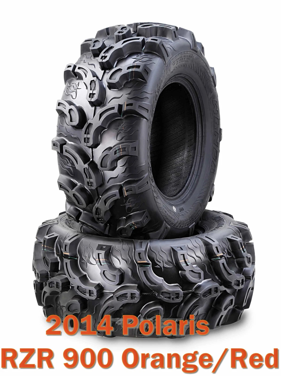 Set of 2 Front Tires for Polaris RZR 900 (2014) 27x9-12 Super Lug Mud