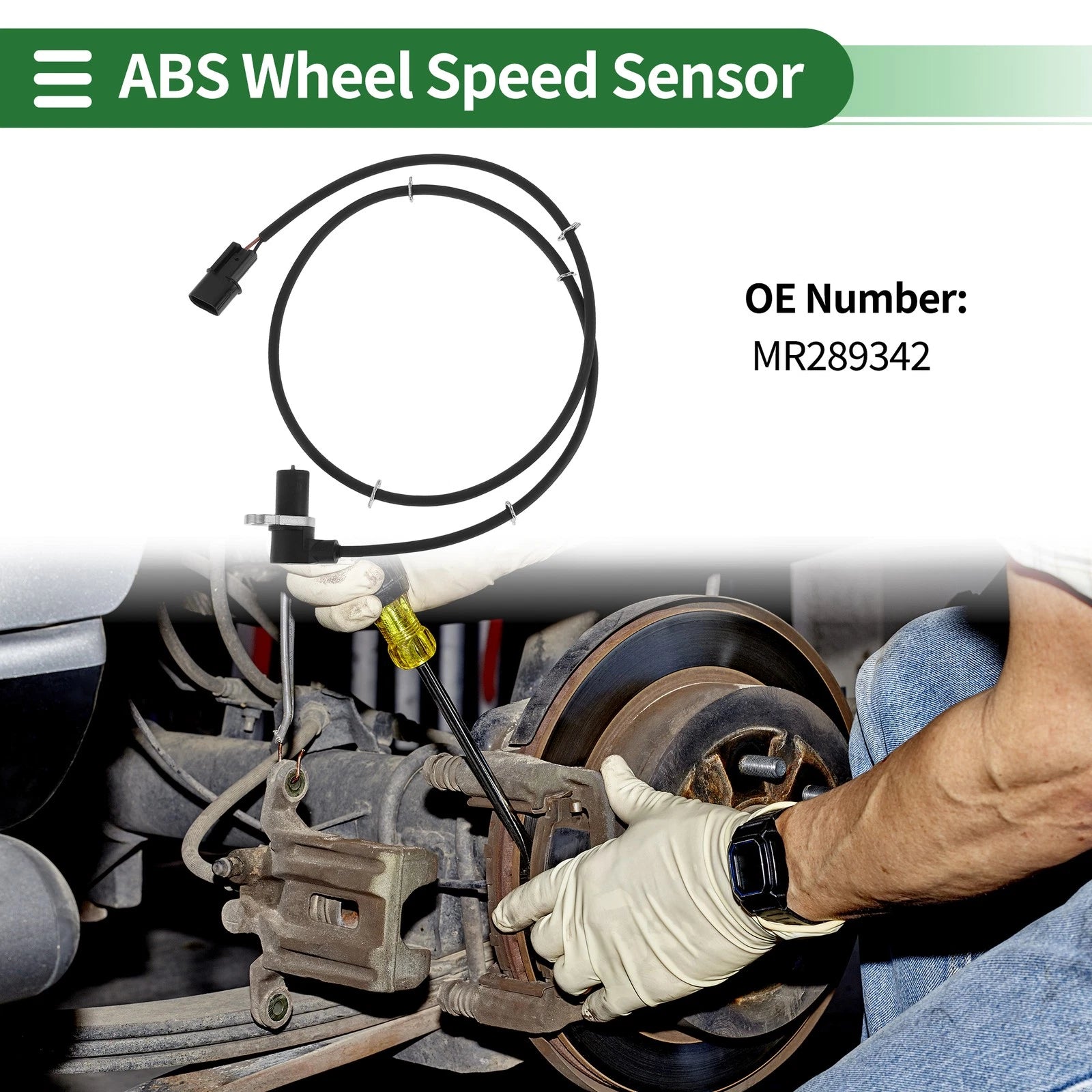 ABS Wheel Speed Sensor No.MR289342 for Mitsubishi Space Wagon (1991–1998)