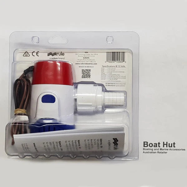 800 GPH Bilge Pump for Boating RWB803 Model 20DA (12V)