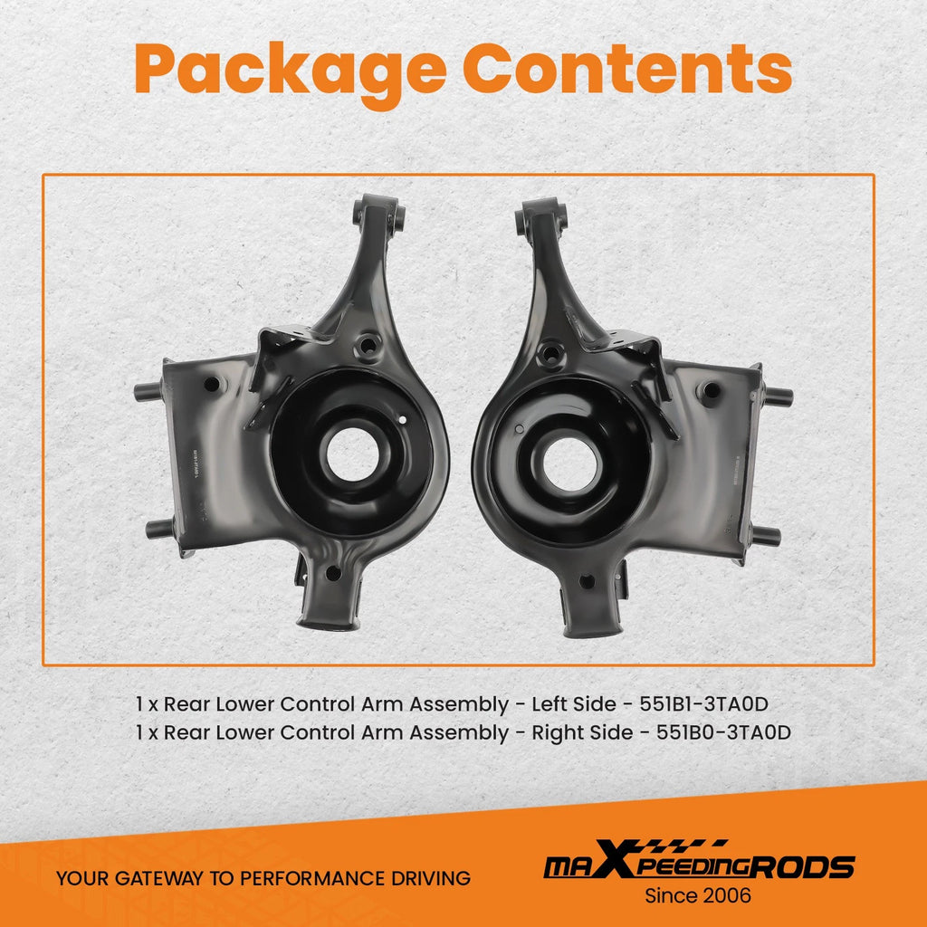 2X Rear Lower Control Arms for Nissan Altima Maxima (2013–2021)