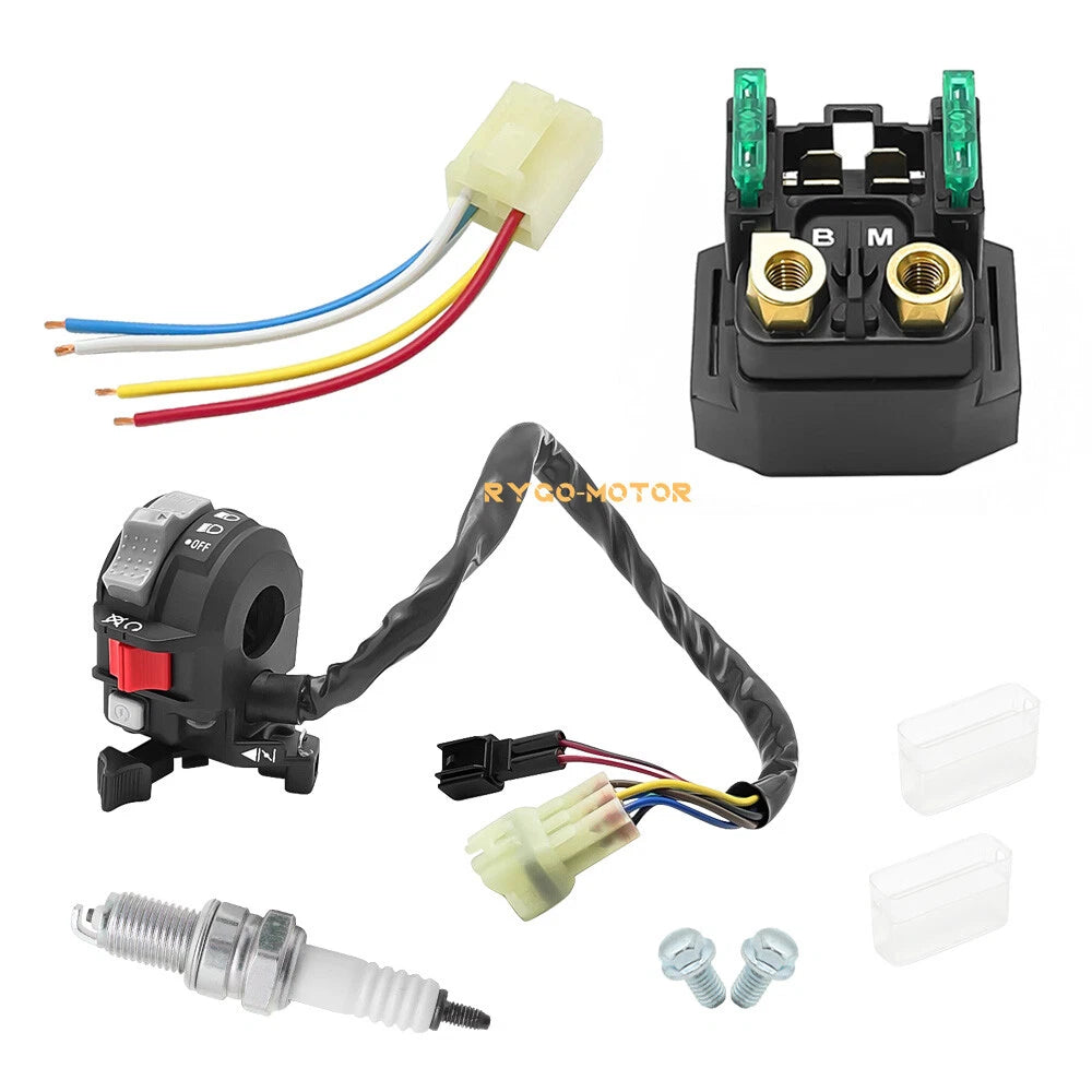 Handlebar Switch & Starter Solenoid Relay Kit for Yamaha Kodiak 400 450 (2002–2006)