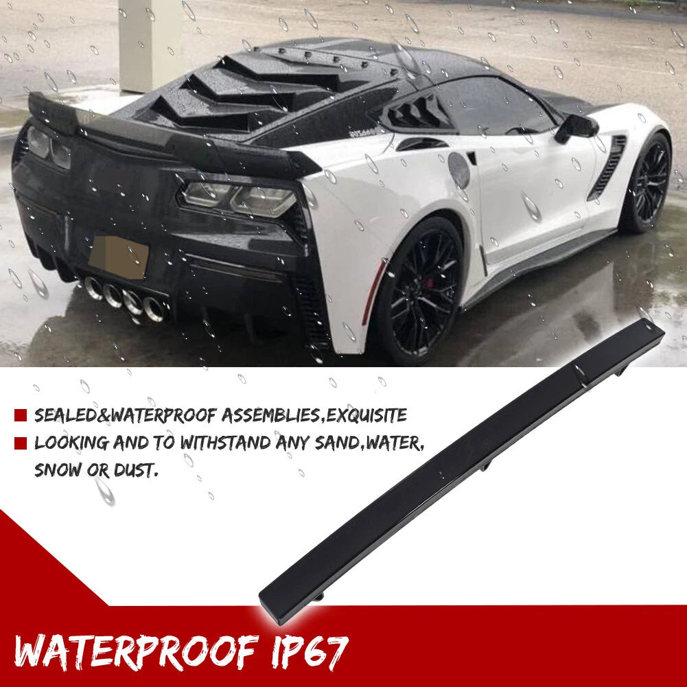 Smoked Lens Rear Bumper Reflector Lights for Chevy Corvette C7 (2014–2019)