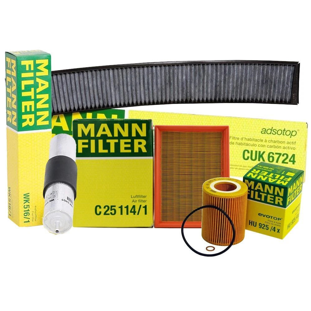 Mann Oil Air Carbon Cabin Fuel Filter Service Kit for BMW 3 Series (E36 E46)