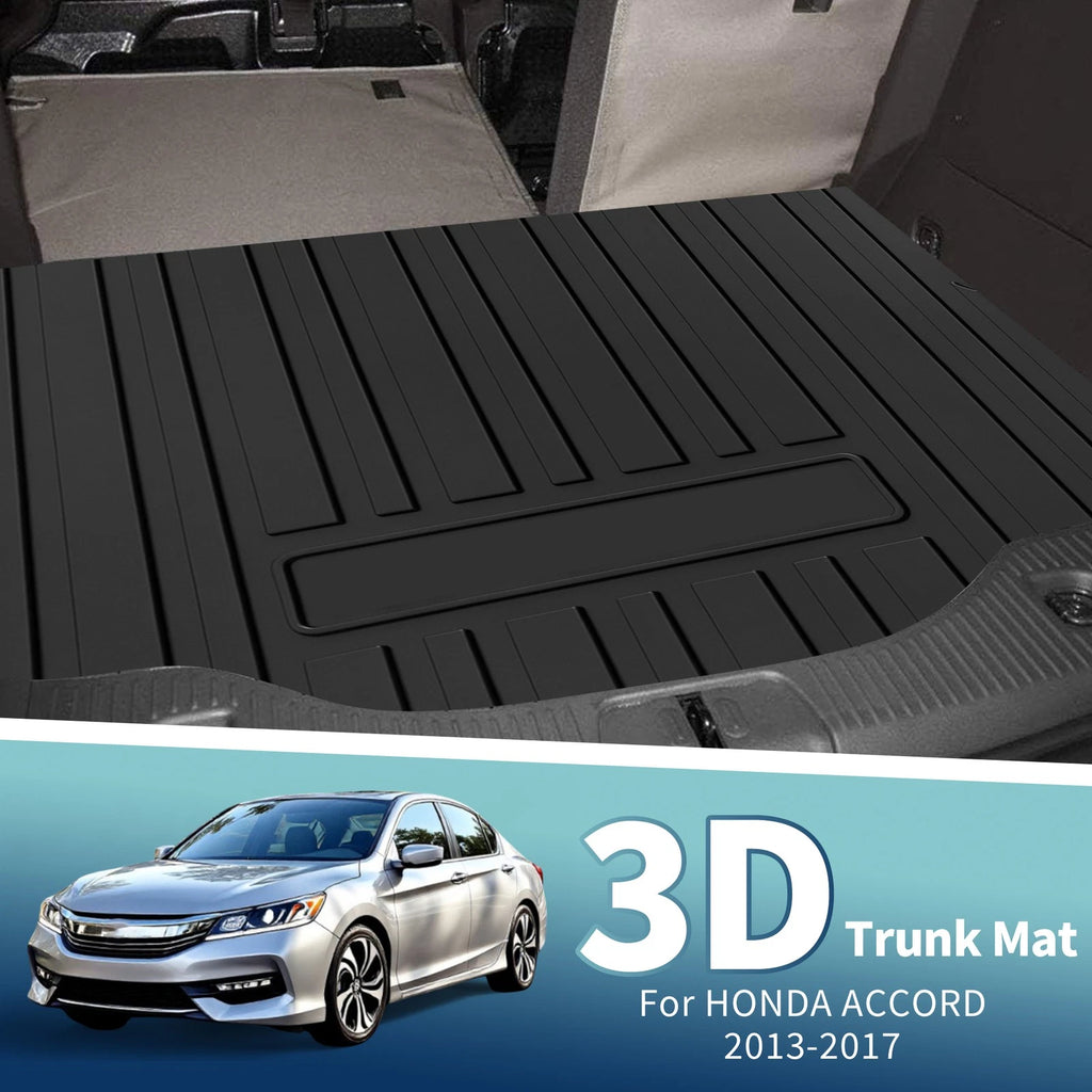 Flat Face Cargo Liner Rear Trunk Mat for Honda Accord (2013–2017) TPE 1 Pc