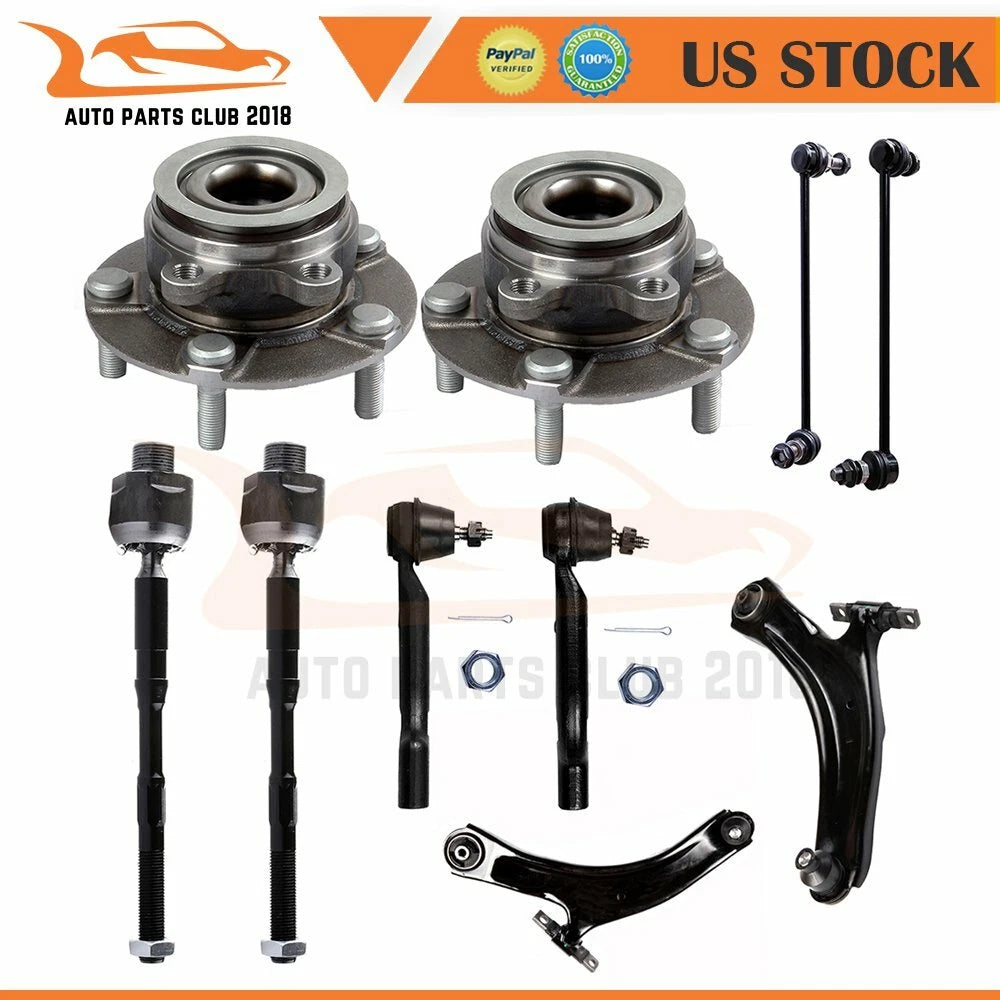 10Pcs Front Lower Control Arm Wheel Hub Bearing for Nissan Rogue (2008–2013)