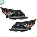 Halogen Projector Headlights for Chevrolet Malibu (2013-2015) Black Housing