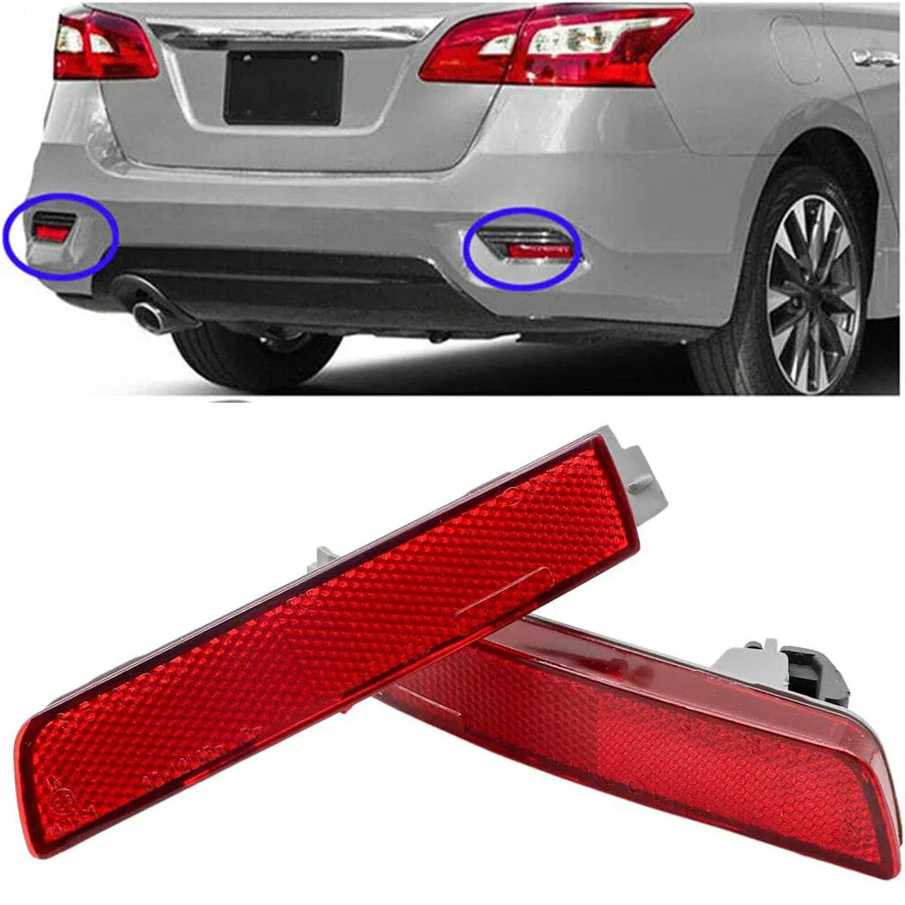 Rear Bumper Reflector Lamp Light  Red Lens for Nissan Sentra (2013-2018)