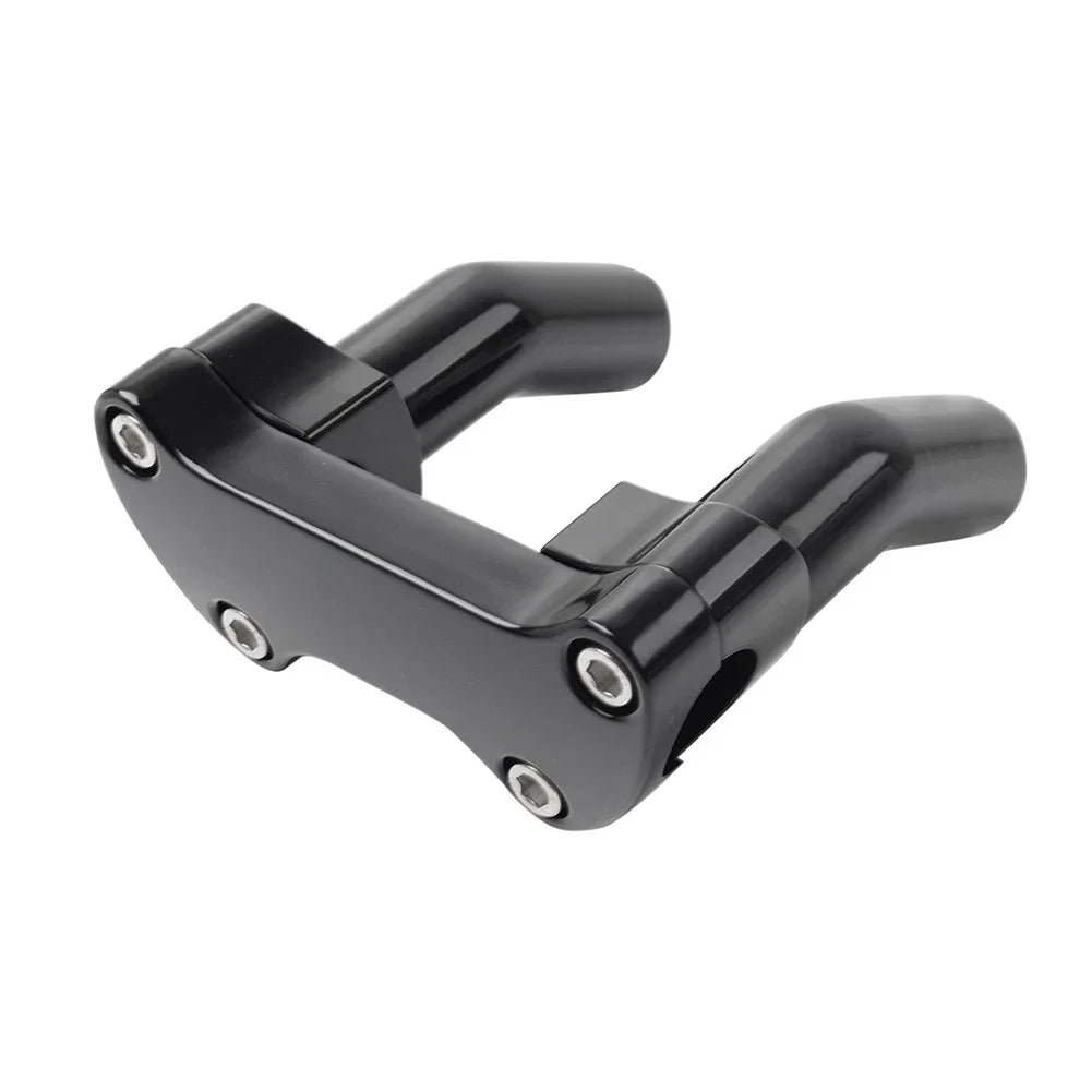 4" Tall Pullback Handlebar Riser for Harley Tour Super Black