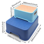 2X Anti-Slip Step Stool for Toddler Kids Bathroom Potty (Miesblue)