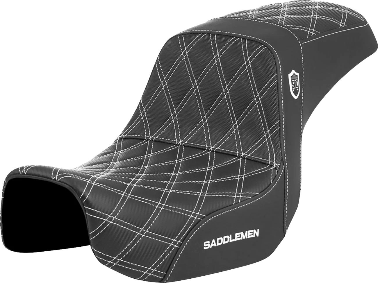 SADDLEMEN Pro Series SDC Performance Seat for Motorcycle (Carbon Fiber, Lumbar)
