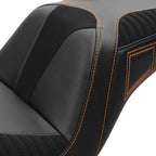Black Brown Rider Passenger Seat for Harley Dyna Low Rider FXDL (2006-2017)