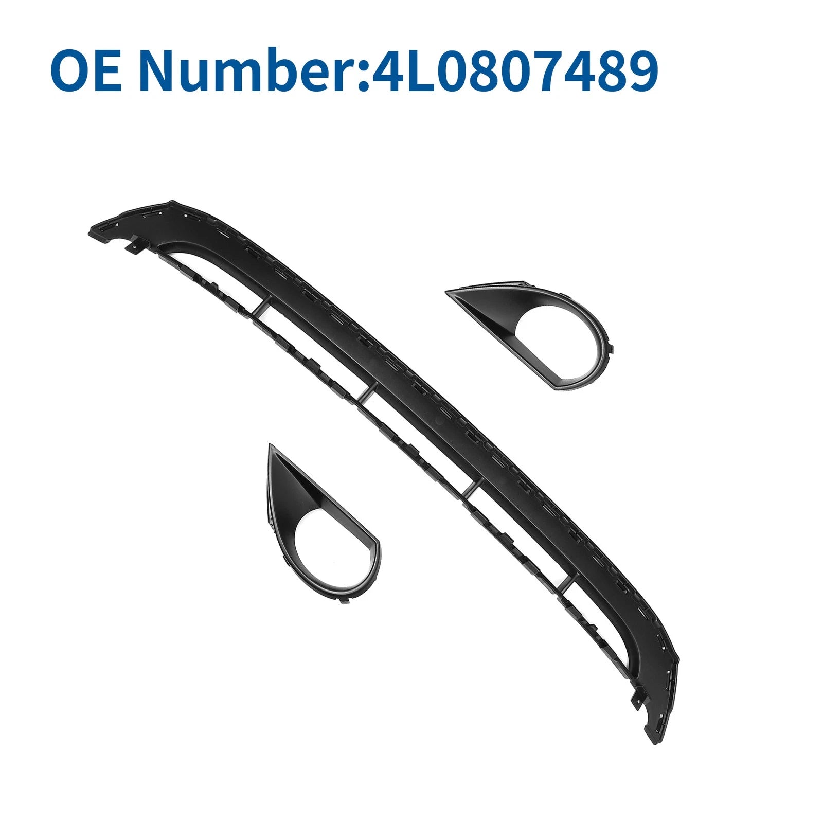 Set of 1 Front Lower Hood Bumper Grille for Audi Q7 (2010–2015) Black