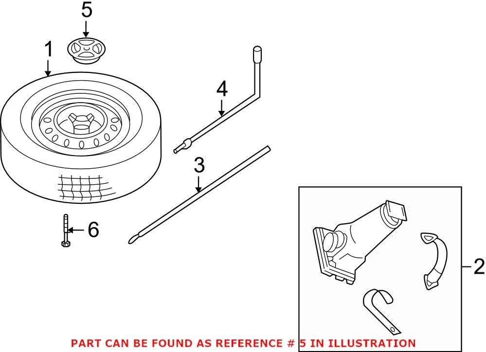 Spare Tire Washer for Chrysler Magnum Dodge (2005–2008) 52059160AC