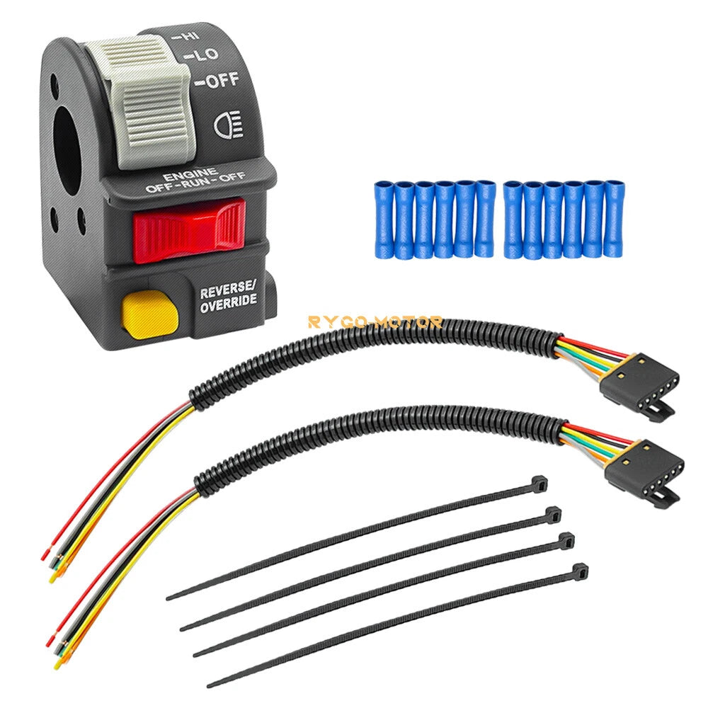 Left Handlebar Switch & Pigtail Harness Plug Kit for Polaris Magnum 325 330 500 (1995–2004)